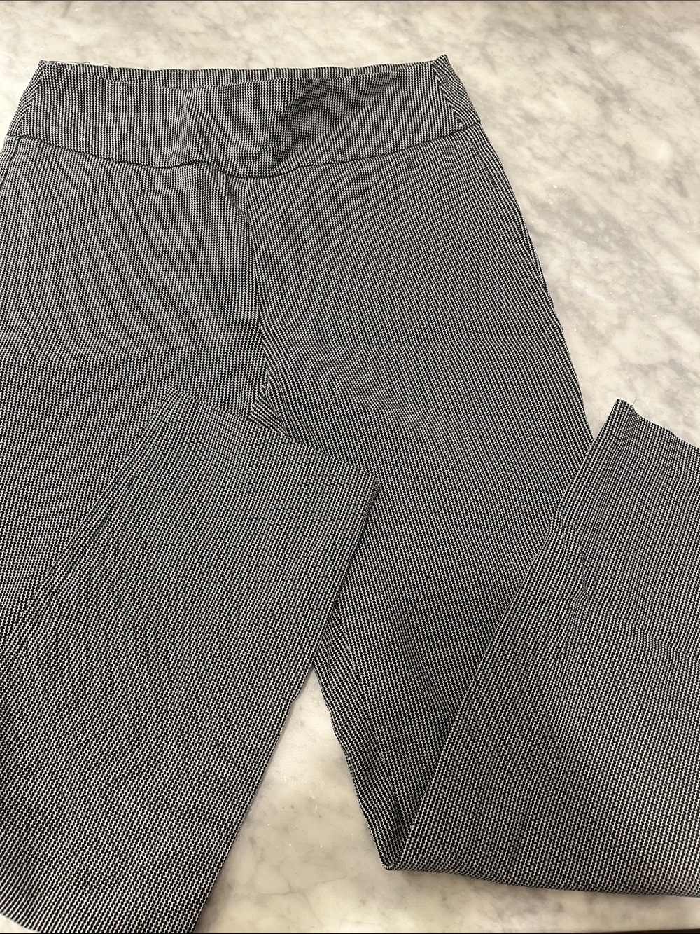 Tribal Black & White Micro-Stripe Skinny Pants